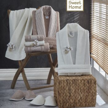 طقم روب حمام 10 قطع تركي من مجموعة LUCIA